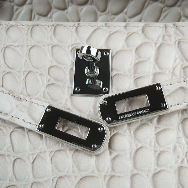 AAA Hermes Kelly 22 CM Stone Veins Leather Handbag Cream H008 On Sale - Click Image to Close